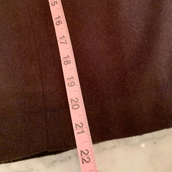 NWT Rebecca Taylor espresso wool pencil skirt with back vent detail size 4 - Picture 10 of 13